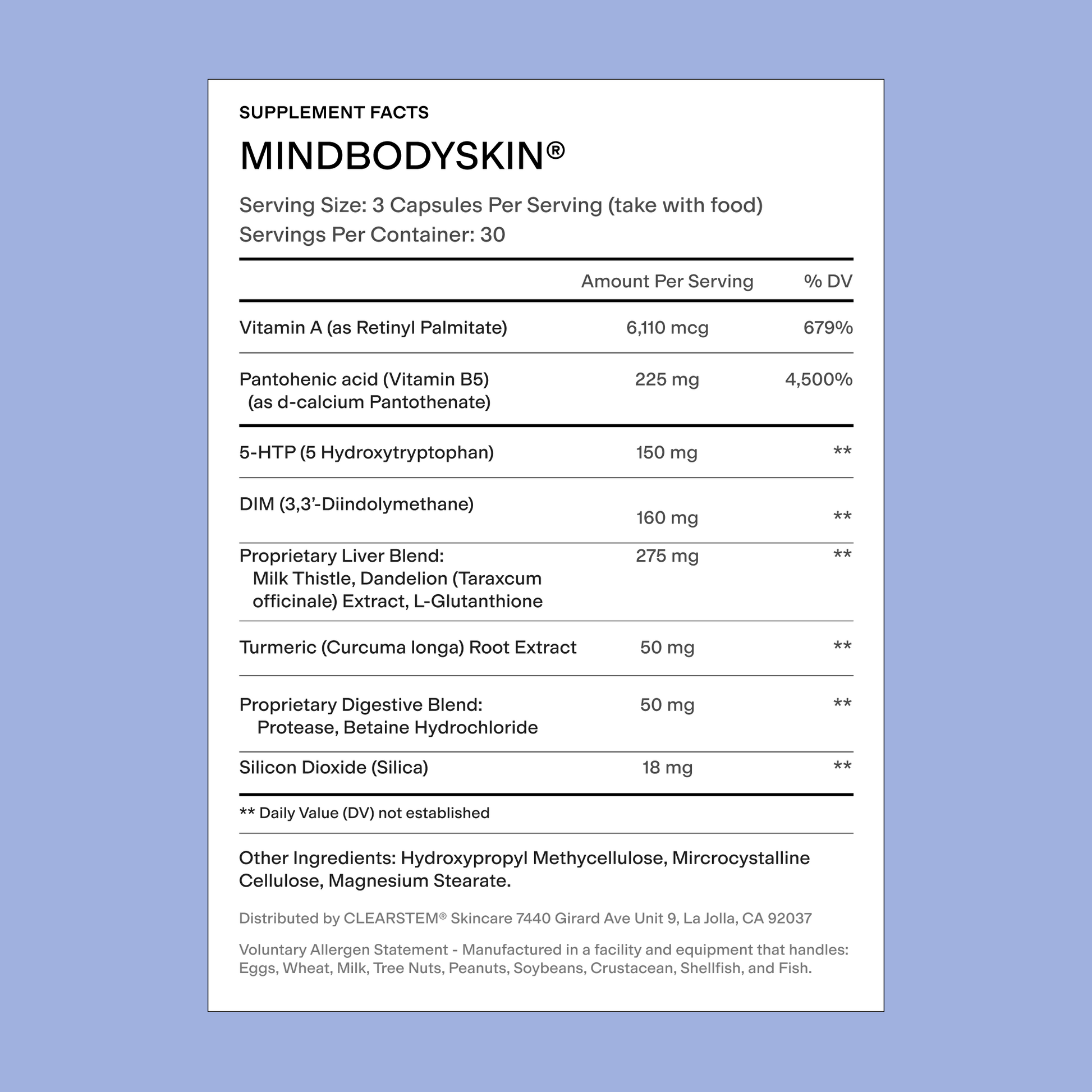 MINDBODYSKIN™ Hormonal Acne Supplement