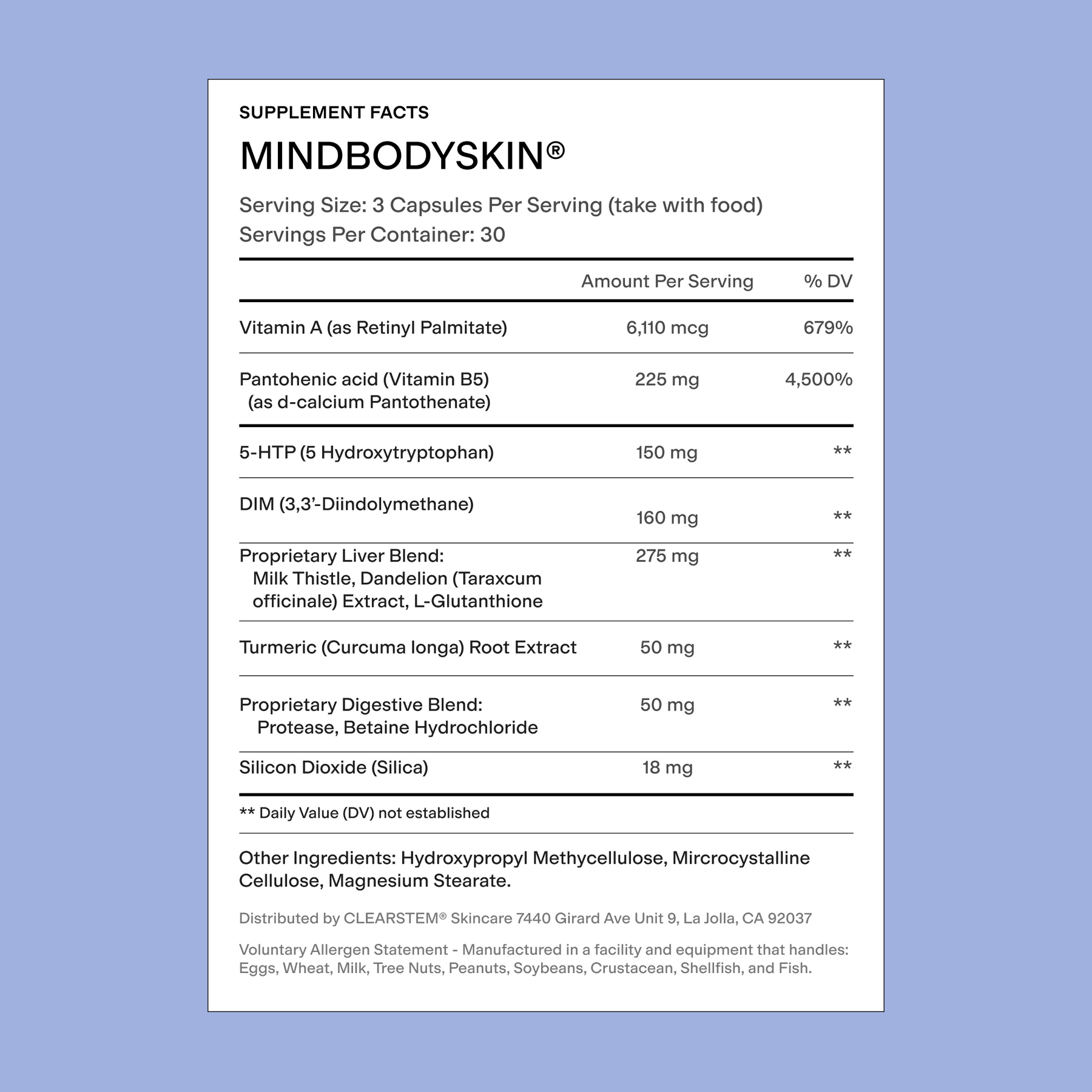 MINDBODYSKIN™ Hormonal Acne Supplement
