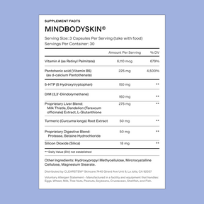 MINDBODYSKIN™ Hormonal Acne Supplement